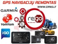 ATLIEKAME VISŲ TIPŲ GPS NAVIGACIJŲ REMONTĄ