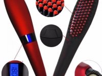 BEAUTY STAR PLAUKŲ TIESINIMO ŠEPETYS / ŠUKOS SU LED EKRANU, RAUDONAS / JUOD