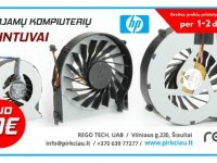 HP Nešiojamųjų kompiuterių aušintuvai, ventiliatoriai, dulkių valymas