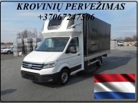 Krovinių Pervežimas tentiniu mikroautobusiuku Lietuva – Olandija – Lietuva