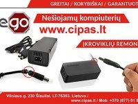 Nešiojamų kompiuterių įkroviklių (pakrovėjų) remontas / taisykla / Šiauliai