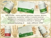 SANTEGRA maisto papildai SANARIAMS, KAULAMS, DANTIMS, DANTENOMS
