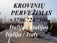 Teikiame tarptautinio perkraustymo paslauga LT - IT – LT . Saugiai, patikim