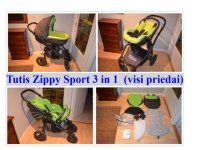 Tutis Zippy Sport 3 in 1 vaikiškas vežimėlis